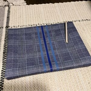 Banana Republic Blue Plaid Clutch